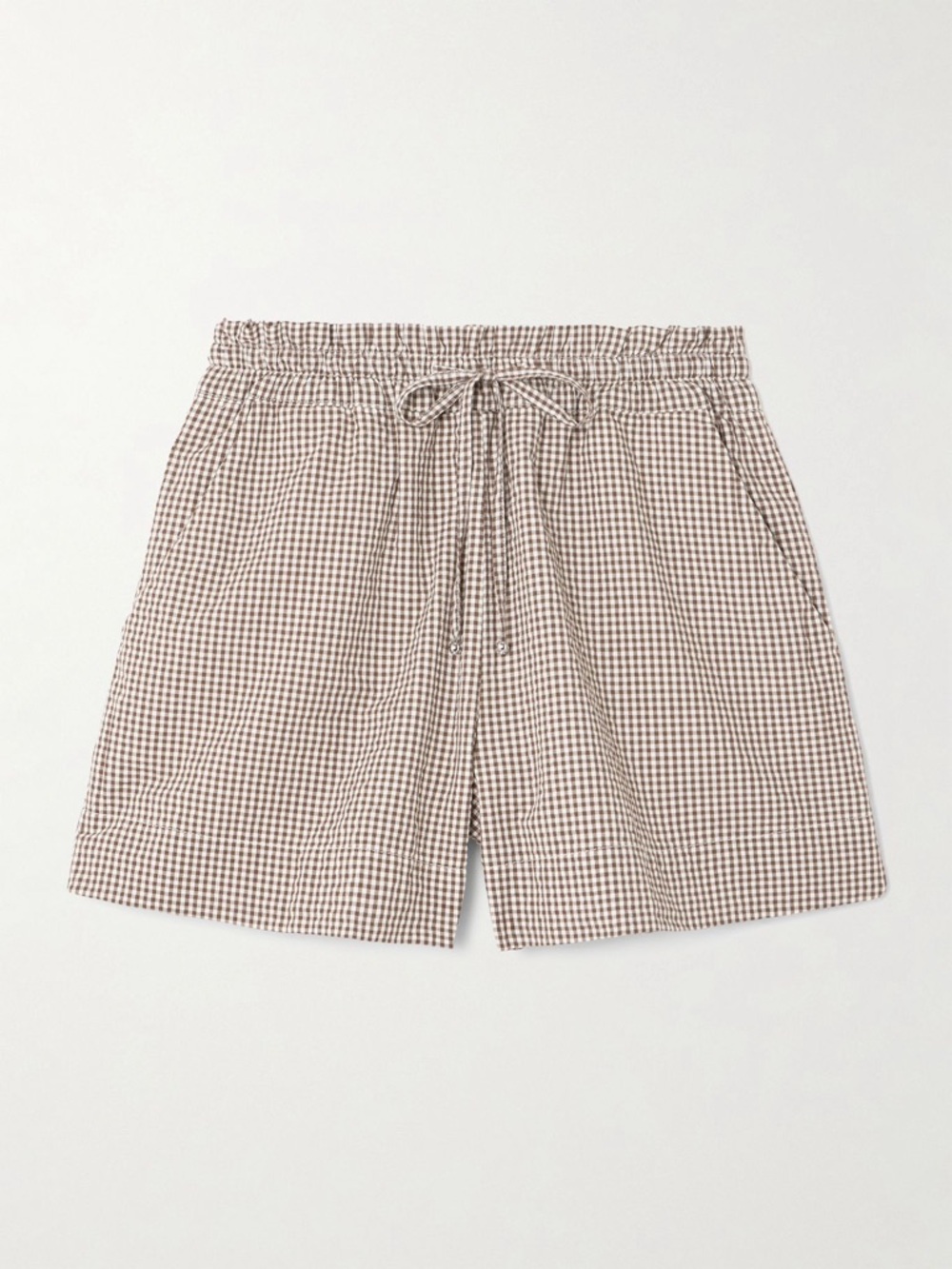 Veronica Beard Tiana Gingham Cotton-Blend Shorts